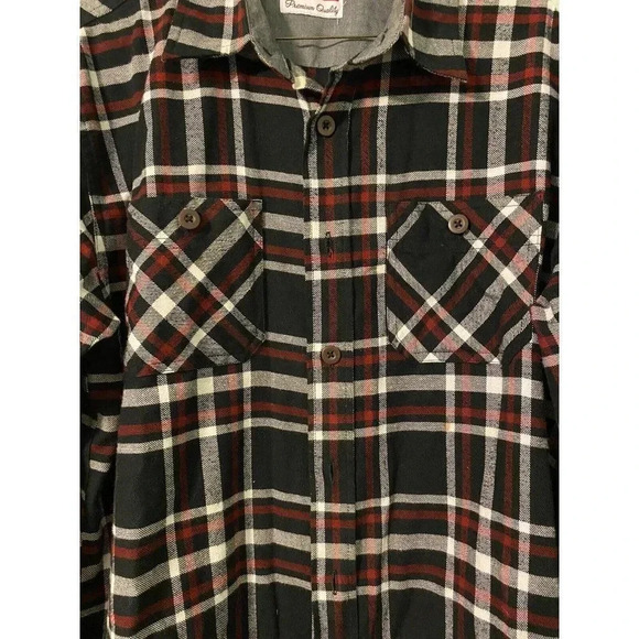 WRANGLER PREMIUM QUALITY BUTTON DOWN PLAID SHIRT- MENS- MEDIUM - Picture 2 of 7